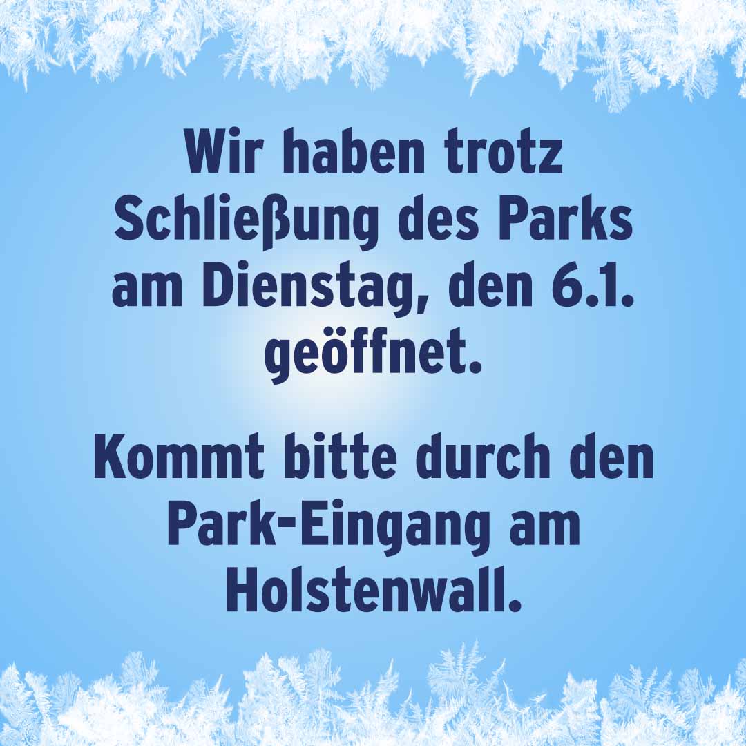 Jan. 2026 Trotz Parkschließung geöffnet