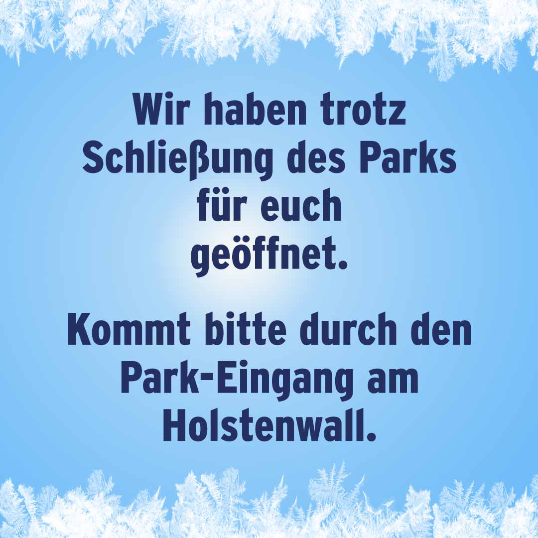 Trotz Parkschließung geöffnet